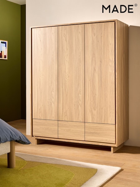 MADE.COM Oak Kaci Triple Wardrobe (H47908) | £899