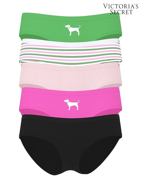 Victoria's Secret PINK Green/Grey/Pink/Black 5 Pack Knickers (H47952) | £27