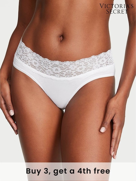 Victoria's Secret White Hipster Lace Waist Knickers (H47961) | £9