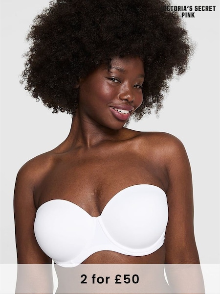 Victoria's Secret PINK White Strapless Multiway Push Up Bra (H47992) | £29