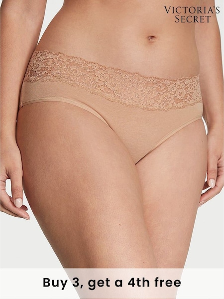 Victoria's Secret Praline Nude Hipster Lace Waist Knickers (H48020) | £9