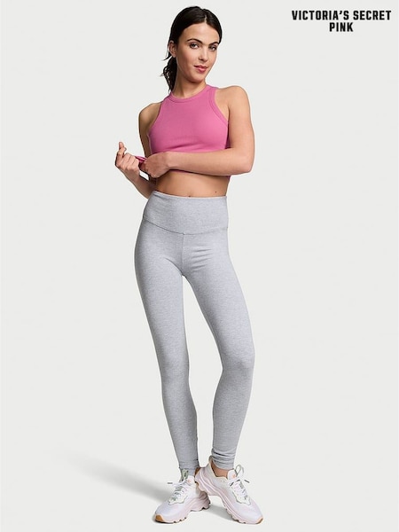 Victoria's Secret PINK Medium Heather Grey Cotton Blend Leggings (H48027) | £29