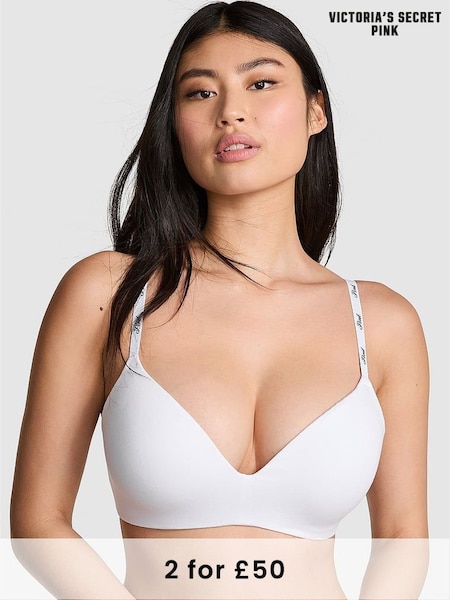 Victoria's Secret PINK White Non Wired Push Up Bra (H48033) | £29