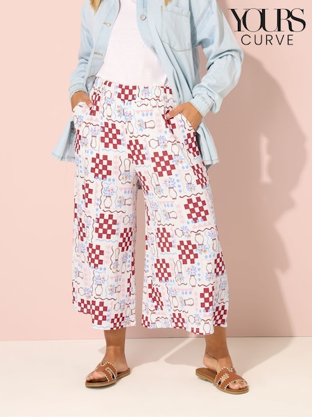 Yours Curve White Crinkle Midaxi Culottes (H48143) | £27