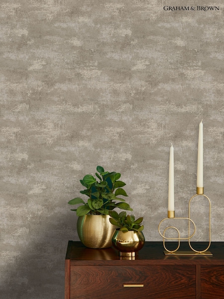 Graham & Brown Mocha Boutique Urban Plaster Heavy Weight Vinyl 10M Wallpaper (H48391) | £30
