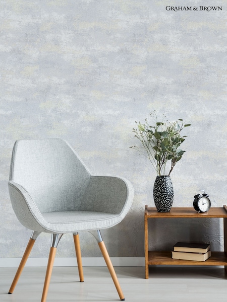 Graham & Brown Silver Boutique Urban Plaster Heavy Weight Vinyl 10M Wallpaper (H48393) | £30
