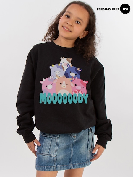 Brands In Black Squishmallows Moody Moos Sweatshirt (H48572) | £25