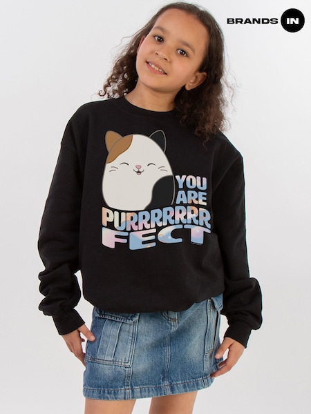 Brands In Black Squishmallows Cam Purrfect Sweatshirt (H48580) | £25