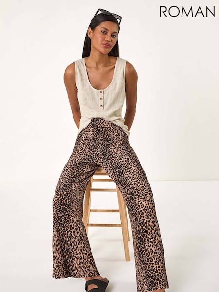 Roman Natural Buttoned Stretch Vest Top (H48681) | £32