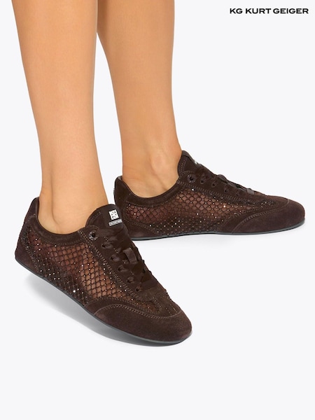 KG Kurt Geiger Brown Listen Trainers (H48723) | £119