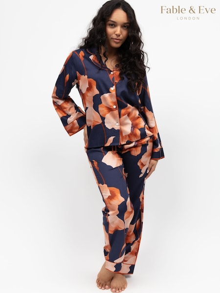 Fable and Eve Blue Long Sleeve Pyjamas Set (H48743) | £85