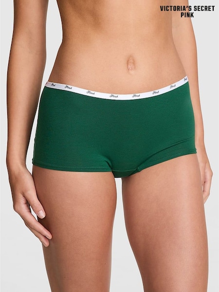 Victoria's Secret PINK Jaguar Green Short Cotton Mini Logo Knickers (H48987) | £9