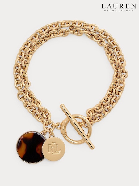 Lauren Ralph Lauren Gold Tone Walton Tort Bracelet (H49009) | £85