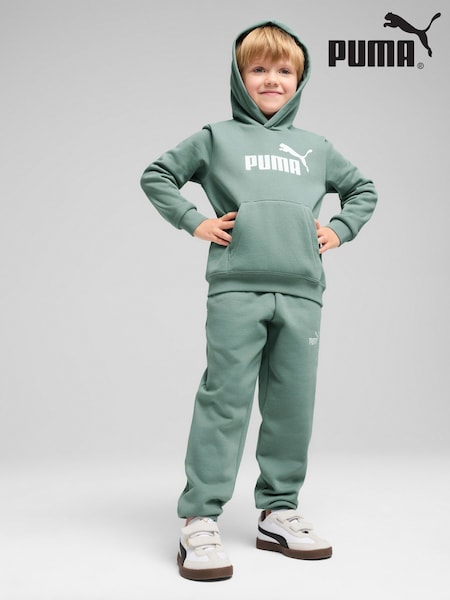 Puma Grey Kids Essentials No. 1 Logo Fleece Hoodie (H49070) | £25