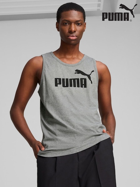 Puma Grey Mens Essentials No. 1 Logo Tank Top (H49114) | £18