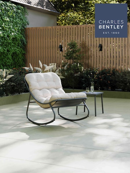 Charles Bentley Oatmeal Porto Rocking Chair with Cushions (H49203) | £122