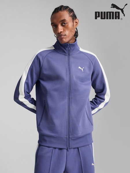 Puma Blue Mens T7 Always On Track 100% Cotton Jacket (H49210) | £60