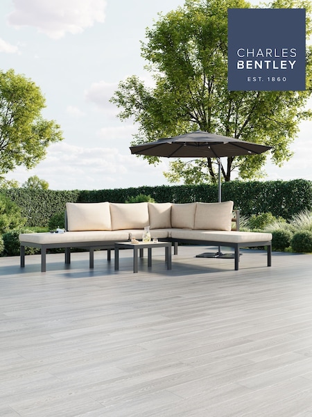 Charles Bentley Beige Lagos Modular Aluminium Lounge Set 4 PC (H49215) | £1,120