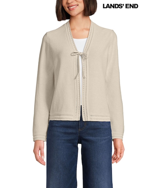 Lands' End Natural Linen Blend Cardigan (H49223) | £80