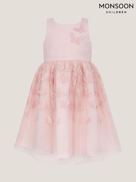 Monsoon Pink Mapel Butterfly Tulle Dress (H49266) | £60 - £70