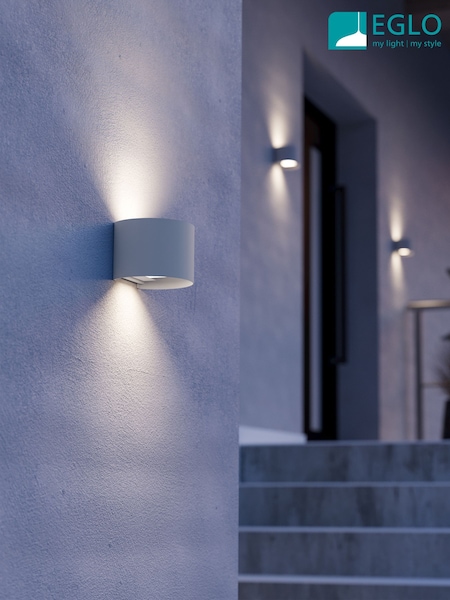 Eglo White CALPINO 3 Outdoor Wall Light (H49335) | £45