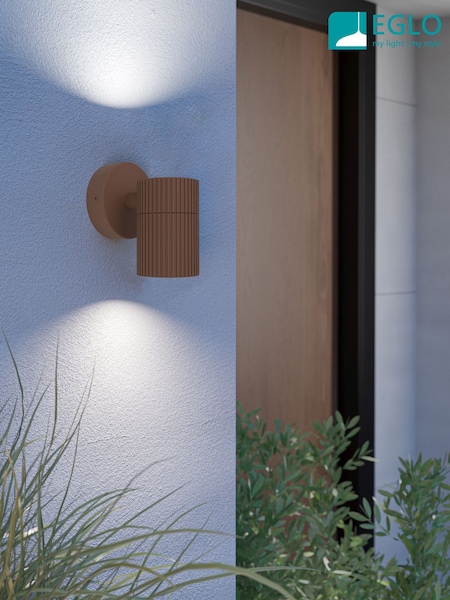 Eglo Rustcoloured TOMELLOSO Modern Outdoor Wall Light (H49336) | £33