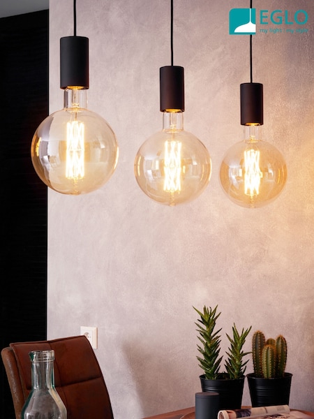 Eglo Black POZUETA Linear Pendant Light (H49340) | £70