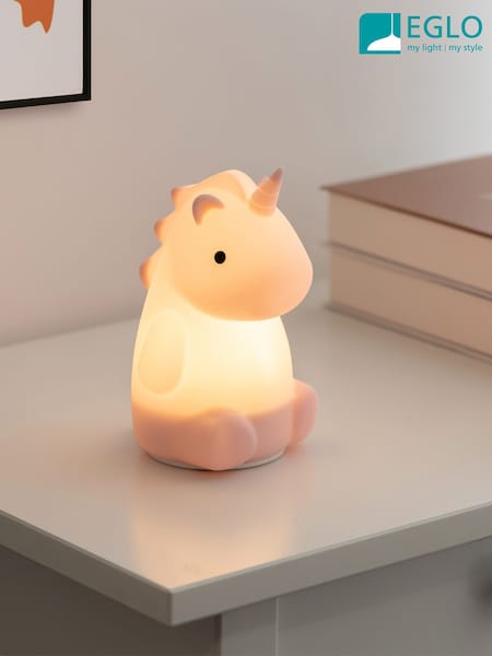 Eglo Pink Kids Castellino Fox Night Light Table Lamp (H49341) | £20