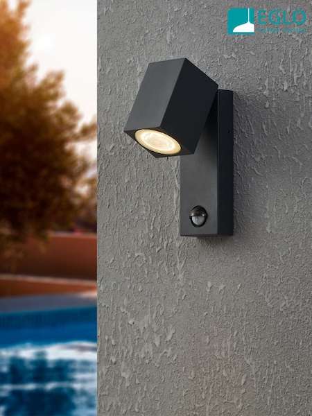 Eglo Black SAKEDA Outdoor Wall Light (H49344) | £81