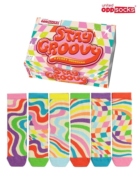 United Odd Socks Pink Stay Groovy Socks 3 pack (H49469) | £15