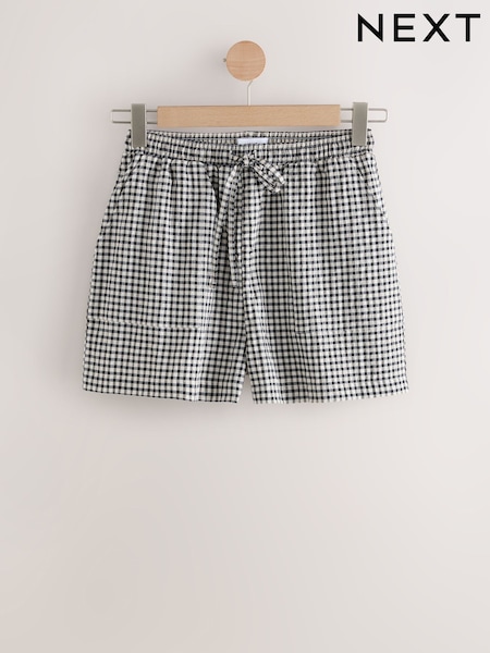 Black/White Gingham Pull On Boxer Shorts (H49512) | £22