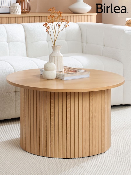 Birlea Brown Axel Round Fluted Coffee Table (H49625) | £189