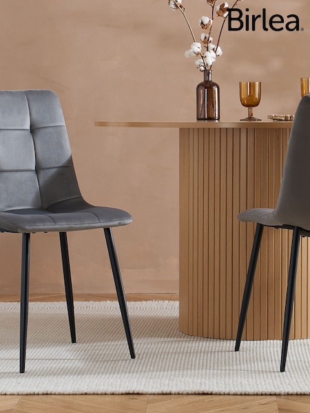 Birlea Grey Axel Fabric Dining Chairs (H49626) | £129