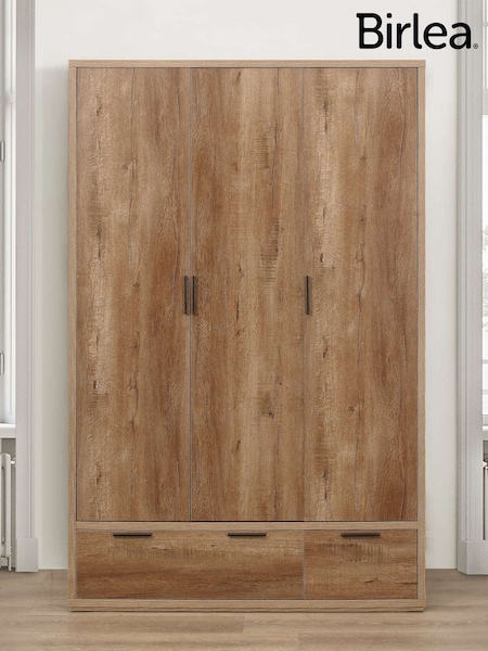 Birlea Brown Stockwell Triple, 2 Drawers Wardrobe (H49628) | £446