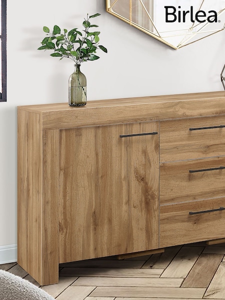 Birlea Brown Compton 3 Drawer 2 Door Sideboard (H49632) | £352
