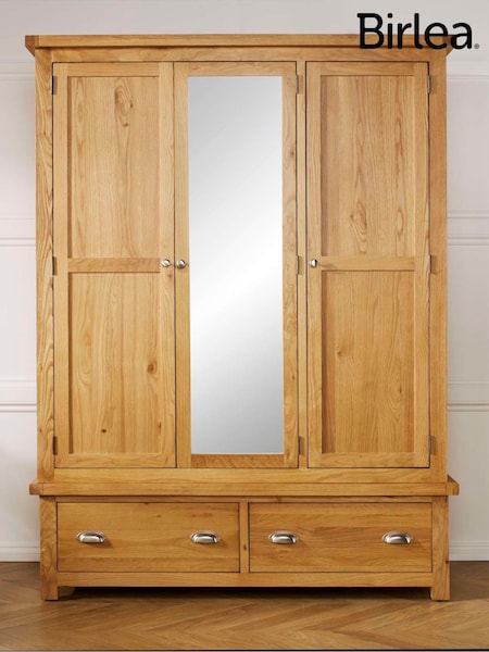 Birlea Brown Woburn Triple, 2 Drawers Wardrobe (H49642) | £943