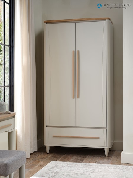 Bentley Designs Scandi Oak Soft Grey Larsen Double Wardrobe (H49717) | £1,000