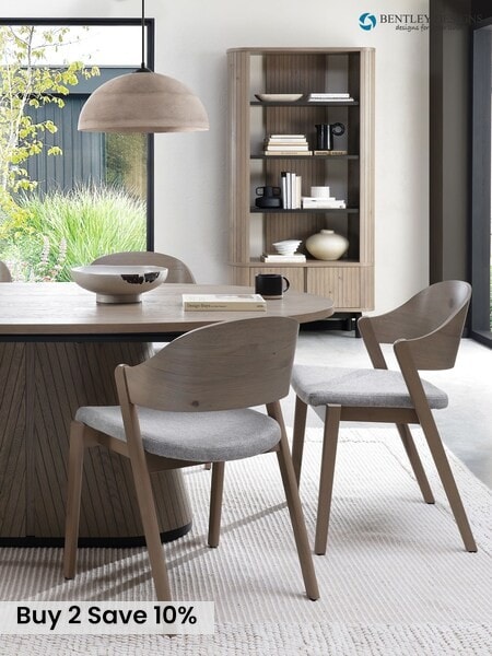 Bentley Designs Grey Oiled Oak Vega 6 Seater Fixed Dining Table (H49740) | £1,450