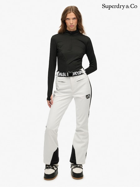 Superdry White Luxe Ski Trousers (H49763) | £150