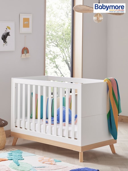 Babymore White Mona Mini Cot Bed (H49828) | £230