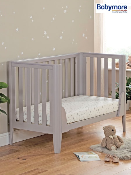 Babymore Grey Iris Cot Bed (H49849) | £160