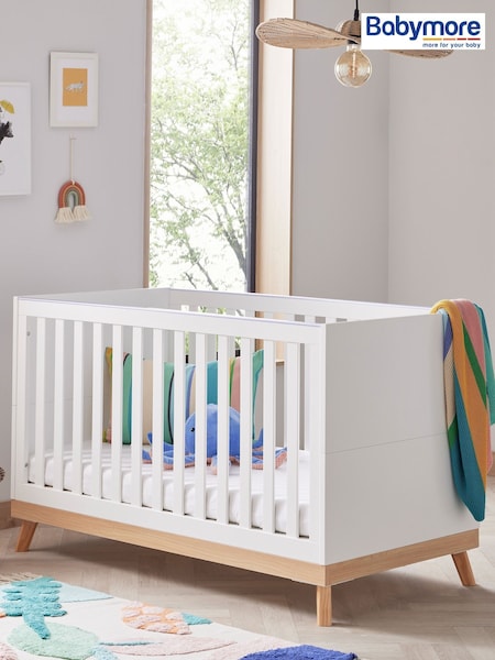 Babymore White Mona Cot Bed (H49853) | £280