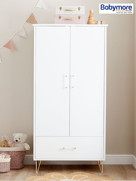 Babymore Acrylic Kimi Nursery Wardrobe (H49859) | £400