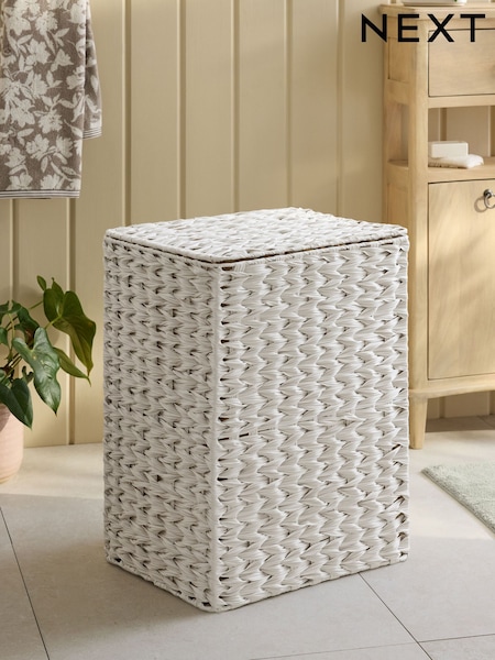 Cream Hepworth Wicker Hamper Laundry (H49943) | £60