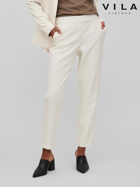VILA Cream Carrie Suit Trousers (H49944) | £38