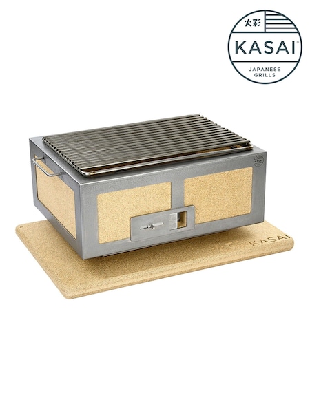 Kasai Grills Silver Medium Konro Grill Bundle (H50060) | £639