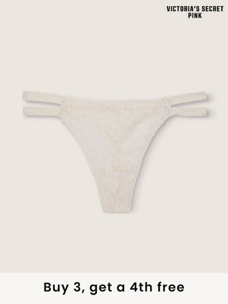 Victoria's Secret PINK Coconut White Lace Knickers (H50080) | £9