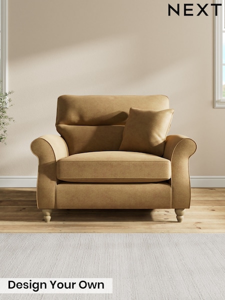 Luxe Chenille/Honey Yellow Ashford Highback (H50212) | £1,125