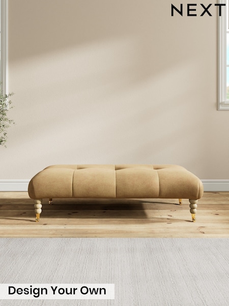 Luxe Chenille/Honey Yellow - Erin Buttoned Back Deep Relaxed Sit