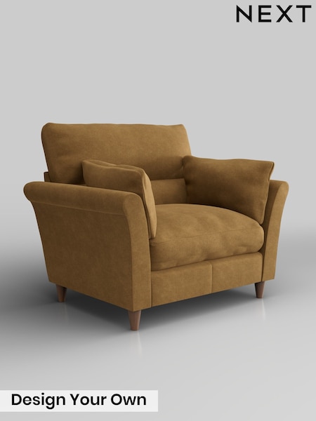 Luxe Chenille/Honey Yellow Hartley Highback Relaxed Sit (H50220) | £1,075